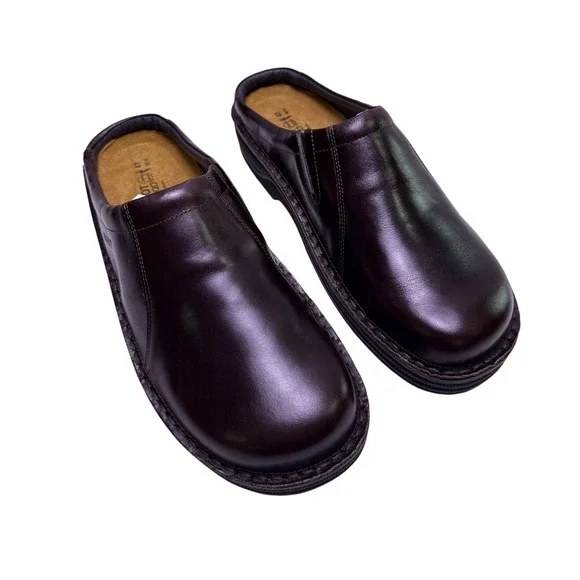 Naot Bjorn Clog Slip On Casual Mens 14 14.5 EU 47 Walnut Leather Cork Footbed